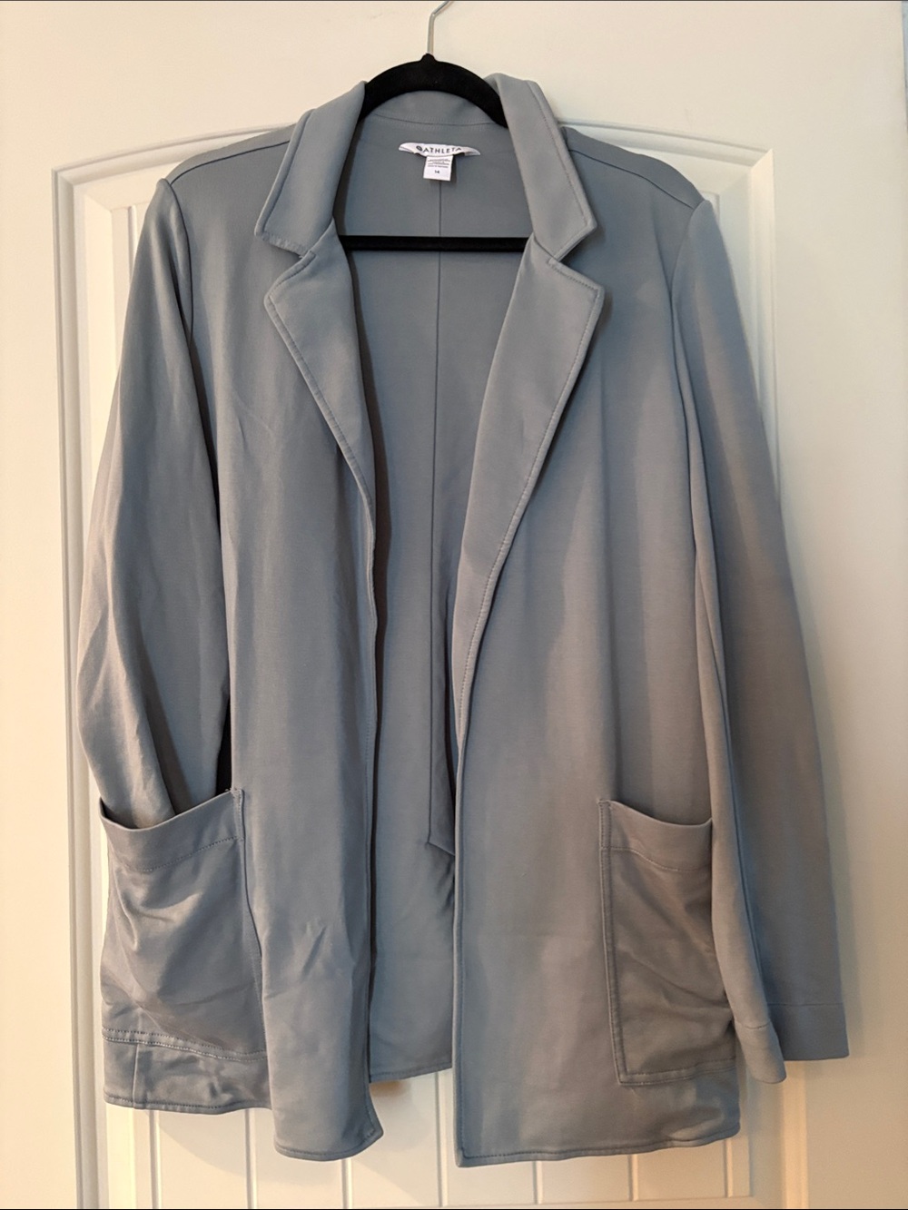 Athleta Jacket/Blazer size 14 Blue gray